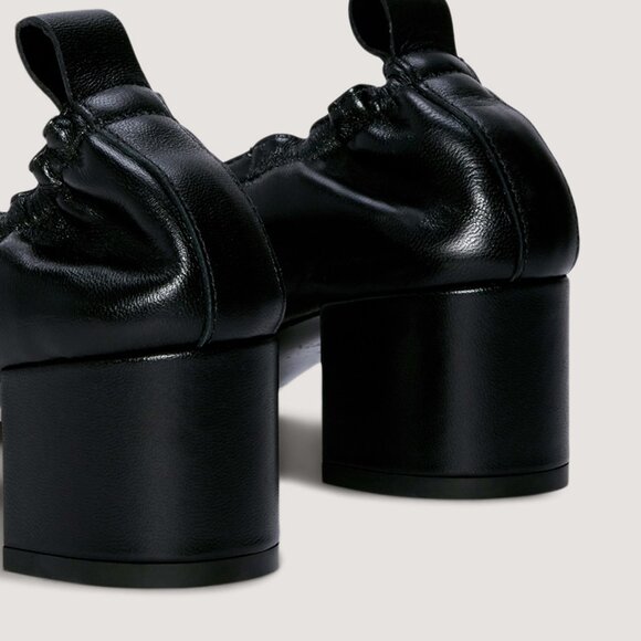 Everlane Leather Block Heel Pump in Black, Size 8 - Picture 3 of 6